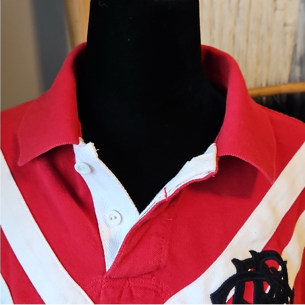 Ralph Lauren Red and White Short Sleeve Tee